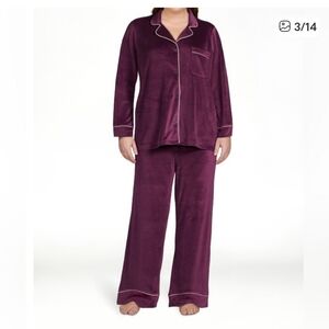 Joyspun Velour Knit Pajama Set, 3x